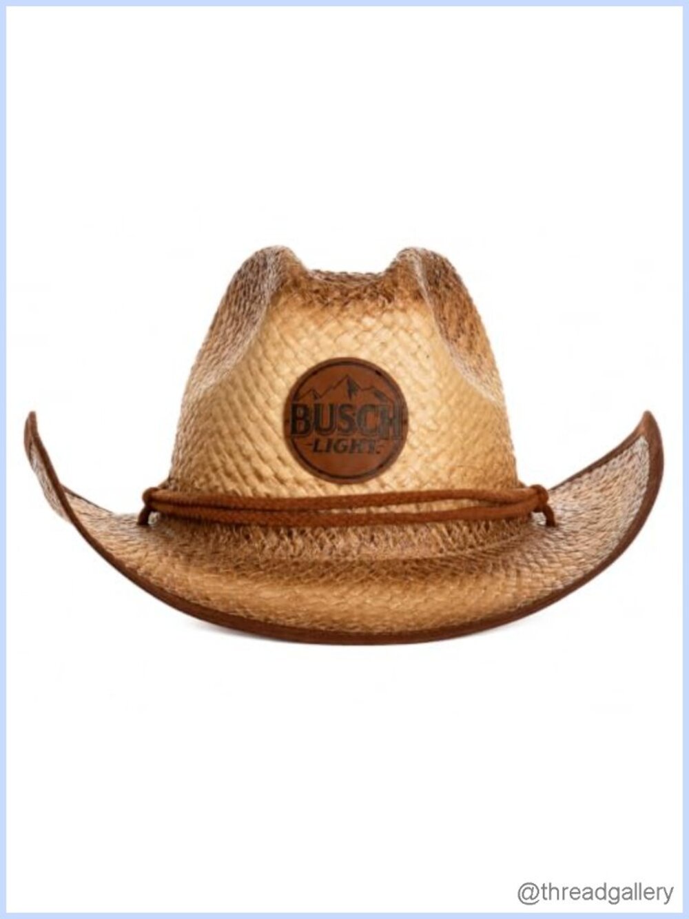 Straw Cowboy Hat Wide Brim Western Sun Protection Adjustable Chin Strap